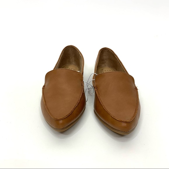 A New Day Micah Cognac Brown Faux Leather Almond Toe Loafers New Nwt Multi Sizes - Picture 2 of 14